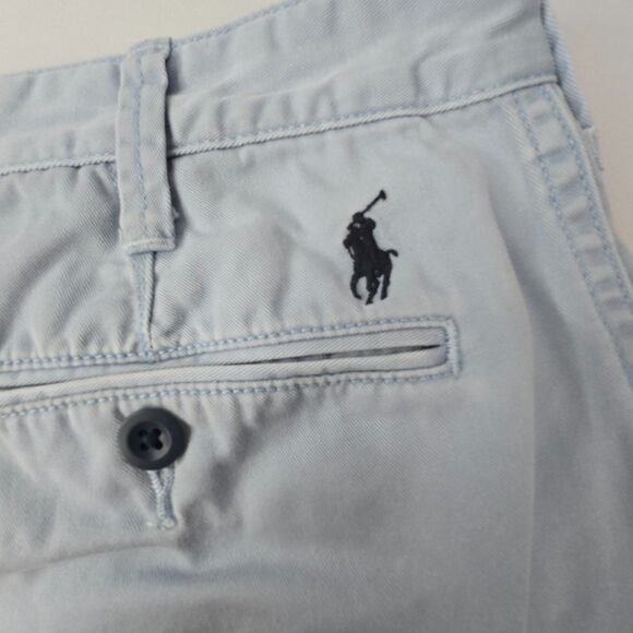 POLO Ralph Lauren relaxed fit 9" inseam 100% cotton shorts light blue size 32 - Picture 6 of 8